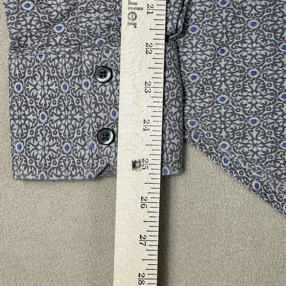 Robert Graham Shirt Mens Extra Large Brown Blue Long Sleeve Button Up Adult - Picture 6 of 11